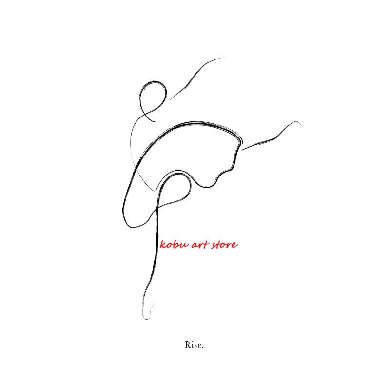 Black White Ballerina Line Wall Art Canvas Painting Line Drawing Ballet Dancer Poster and Prints Nordic Picture Girls Room Decor