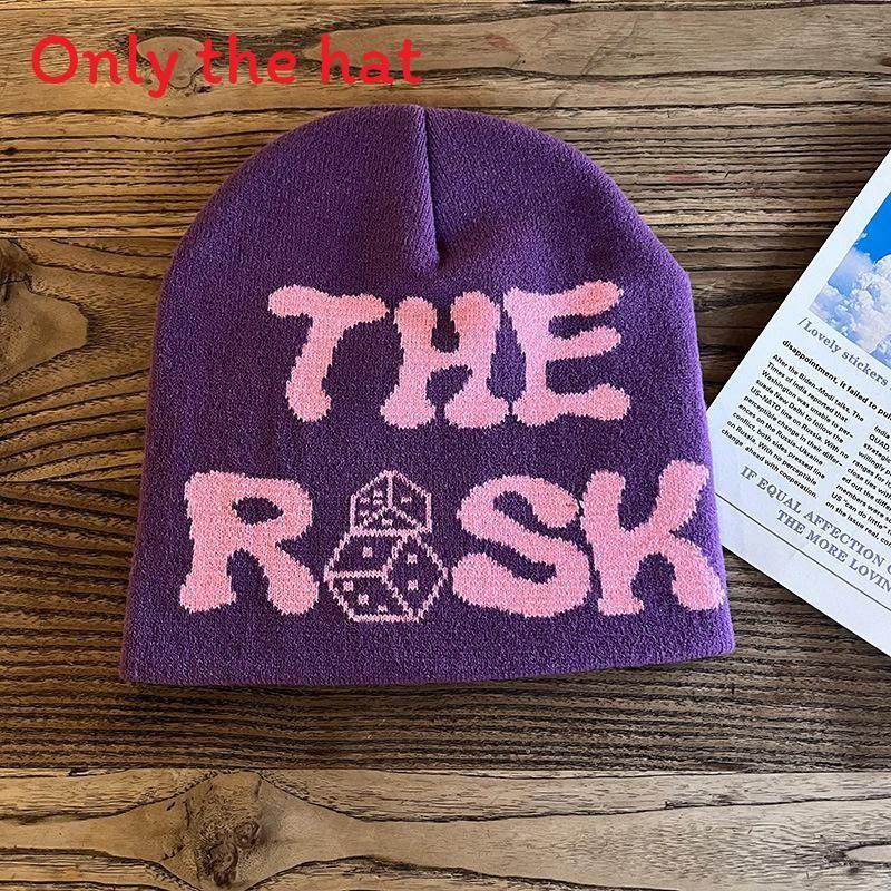 Acrylic Knit Beanie Hat For Men And Women With Letter Embroidery Winter Warmth Fashion Accessory