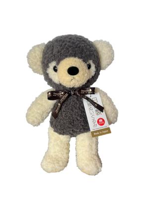 Limited Edition Color, with a Childlike Tag Ribbon, Fluffy Panda M Size, Masked Panda (charcoal Gray X Cream), Made In Japan, Stuffed Animal, Bear,