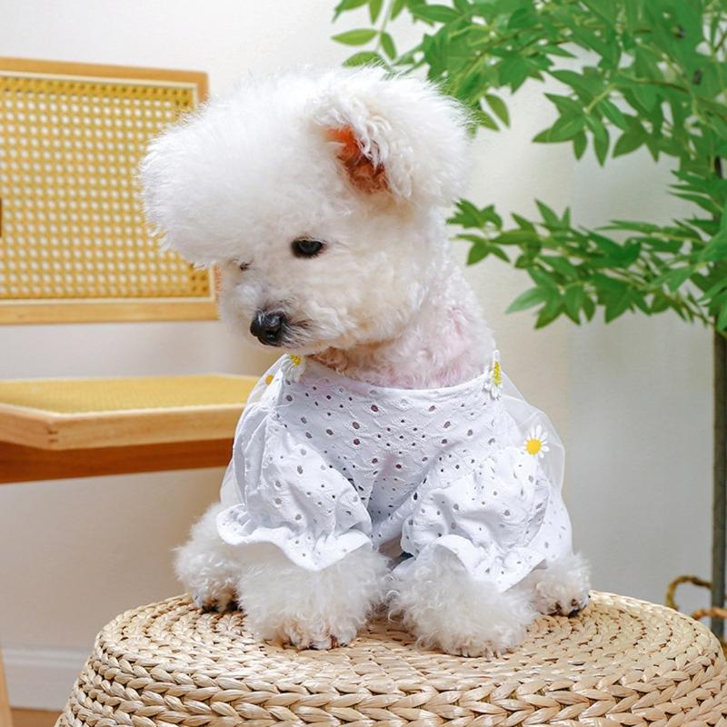Cats Outfits for Cats Only Pet Costume Dog Clothes Daisies Dress for Girl Dogs