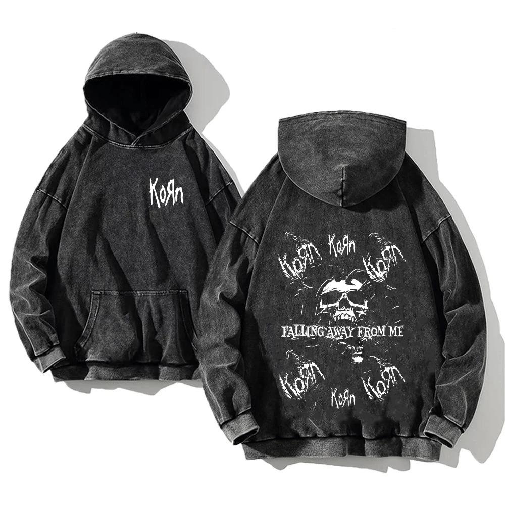 Retro Fashion Graphic Print Hip Hop Hoodie for Men Y2k Punk Casual Loose Pullover Women Streetwear Sweatshirt Hoodies