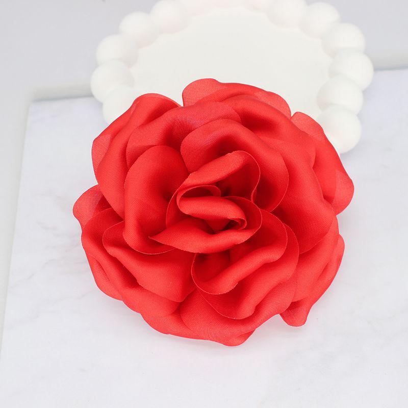Elegant 3D Satin Fabric Brooch - Large Floral Pin for Sweaters and Suits (10cm)