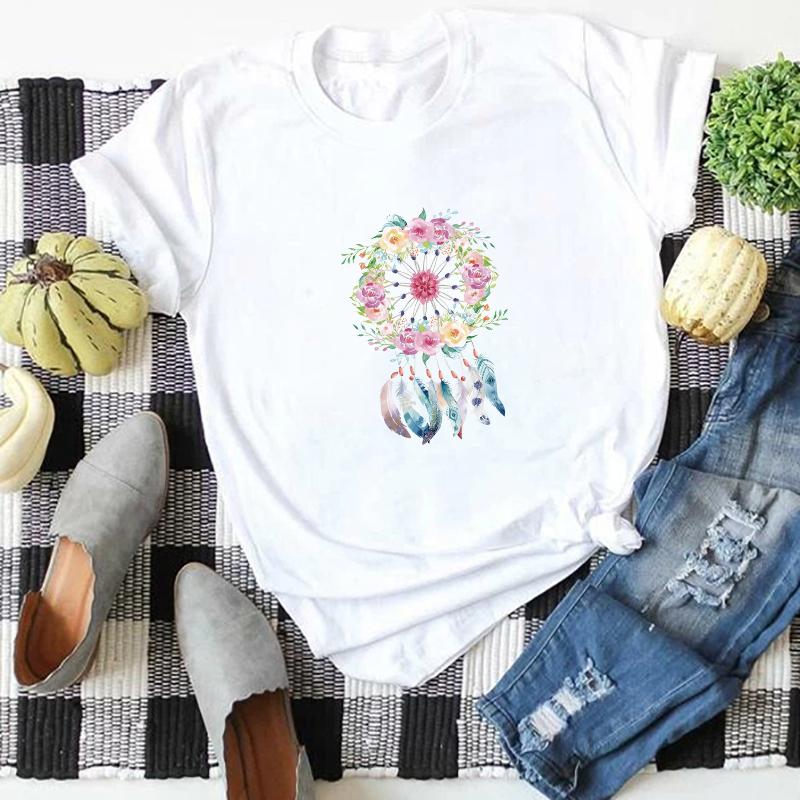 Iron On Transfer Flower Dream-Catcher Hoodies Clothes Stickers T-Shirt Parches Ropa Diy Heat Press Appliqued Patches For Clothes