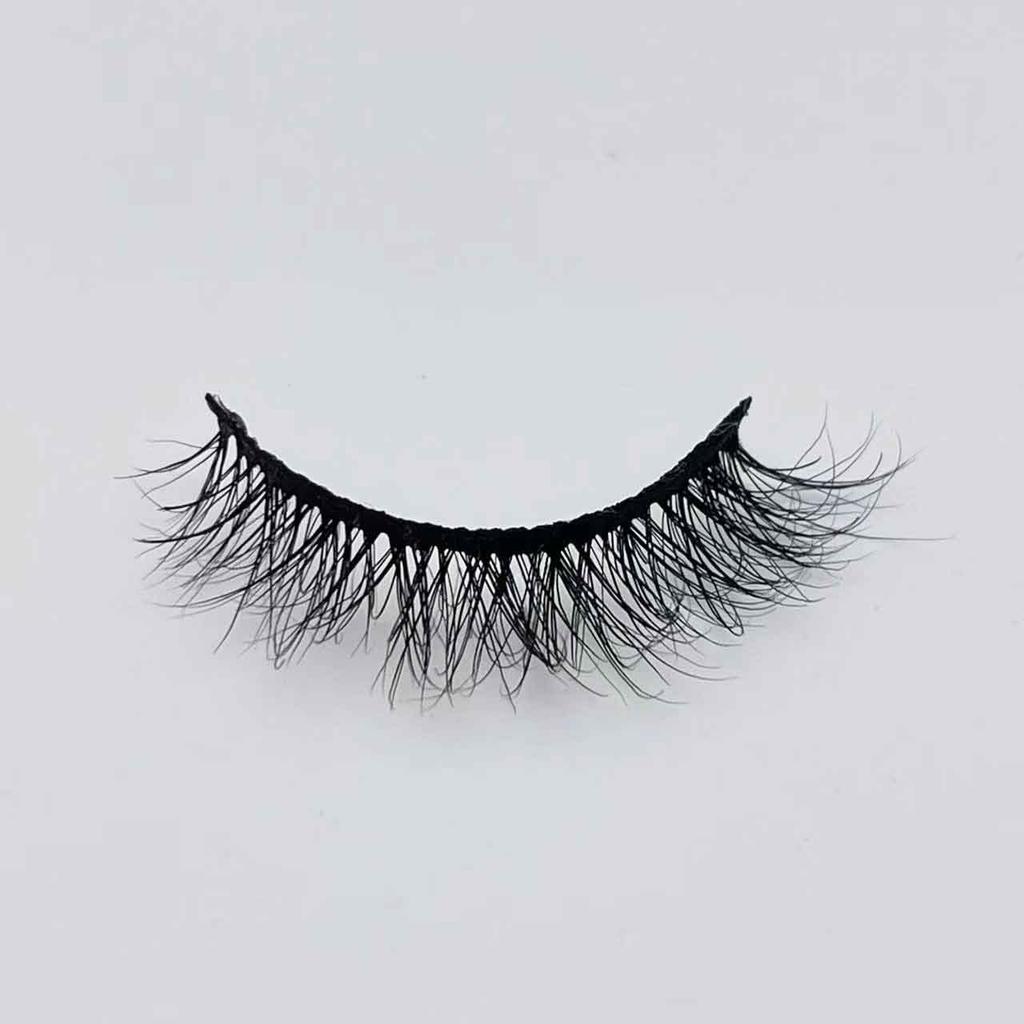 New Product 12mm Natural Mink Hair False Eyelashes European And American Eyelashes Hard Stem Short Eyelashes False Eyelashes