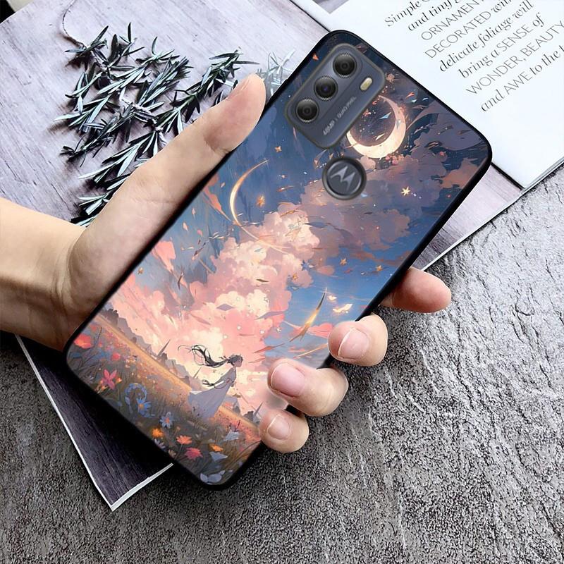 Anime Landscape Art Phone Case For Moto Edge 50 40 Pro Edge 40 30 Ultra Neo Fusion G Power G Stylus G Play E32 E20 E40
