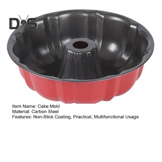 Non-Stick Cake Mold 9.5 Inch Round Carbon Steel Fluted Tube Pan for Pound Cakes Baking Mold for Jello Gelatin Chocolate Pudding Heavy Duty Bakeware