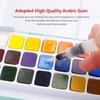 MeiLiang Solid Watercolor Paint Set with Brushes (36 Colors) and Palette In Gum Arabic