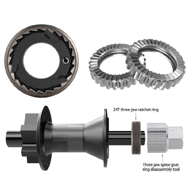 24T 3 Claw Spiny Tooth Disassembly Tool Ratchets Tooth Removal Tool High Precisions Bottom Shafts Remover Hub Removal Tool