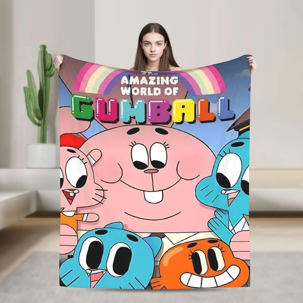 The Wonderfully Weird World of Gumball  Blanket Quality  Winter Airplane Travel Living Room Funny Bedspread