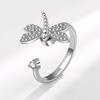 Fashionable Swirling Zirconia Ring With Dragonfly Design For Womens Stylish Jewelry