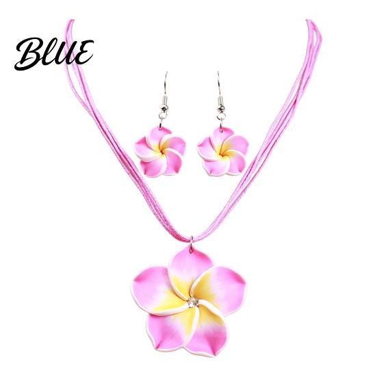 Easy Wear Flower Jewelry 2Pcs/Set Lightweight Floral Set Polymer Clay