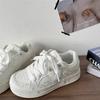 Fashion Student Girl Small White Shoes Autumn New Punk Style Round-toe Leather Casual Shoes Trend All-match Women Sneakers Zapatos Mujer