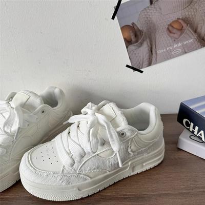 Student Meisje Kleine Witte Schoenen Herfst Nieuwe Punk Stijl Ronde Neus Leer Casual Schoenen Trend Alles-match Dames Sneakers Zapatos Mujer