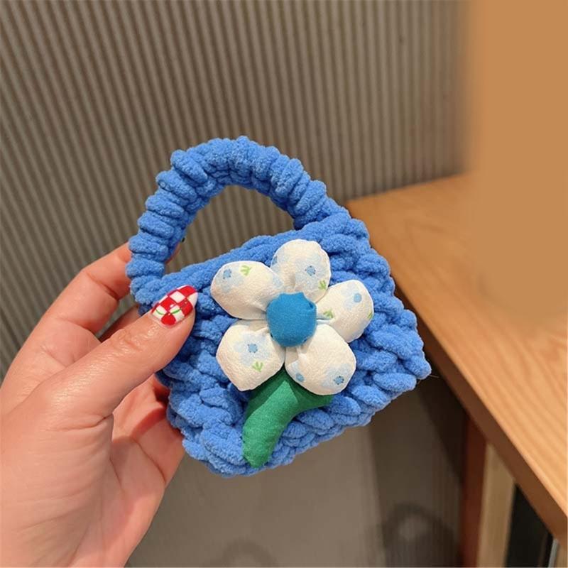 Colorful Crocheted Bag Wireless Headphone Case for Earphone Headphone Storage Wireless Headphone Case Bag Shockproof