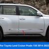 Accessories For Toyota Land Cruiser Prado 150 2014-   Chrome Door Side Strip Body Skirt Molding Trim Car Styling