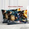 Space Galaxy Planet Pattern 3D Printed Duvet Cover Fantastic Abstract Art Luxury Style Quilt Cover Soft Comfortable Bedding Set