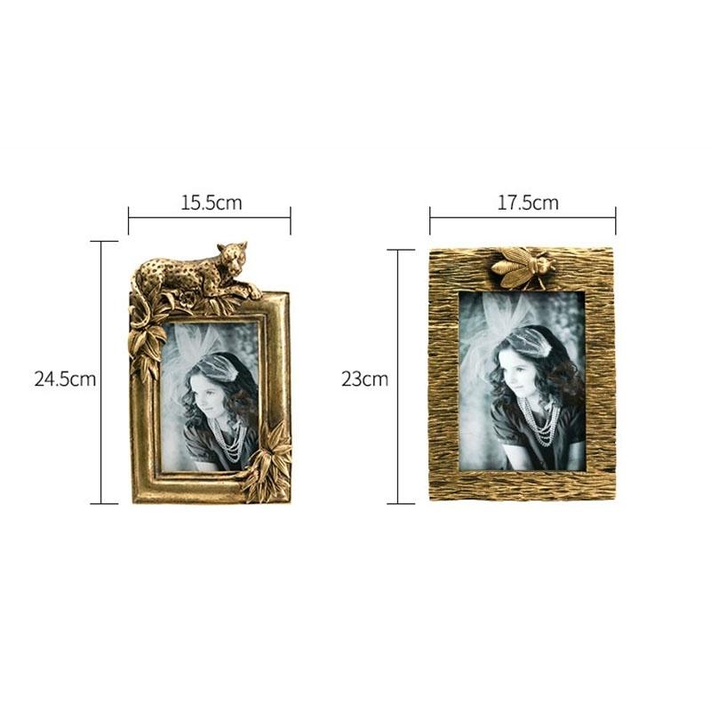 6/7 Inch Gold Plated Photo Frame High Quality Pictures Frames Figures Portrait Framed Art Modern Decor Wedding Anniversary Gifts