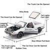 Scale 1:30 AE86 Toy Car Model Diecast Alloy Pull Back Doors Opened Metal Body Simulation Vehicles Toys Gifts for Children