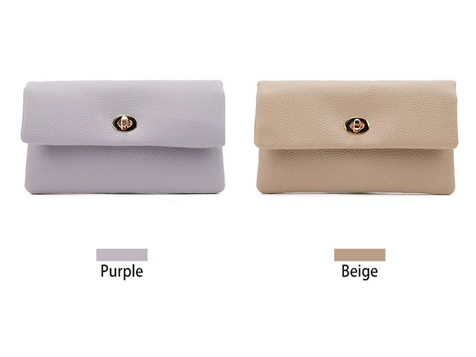 Korean Style Women's PU Long Wallet: Chic Card Holder & Coin Purse with Fashion Lock.