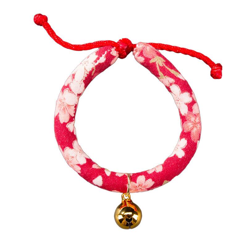 Niedliche Katze im japanischen Stil Mehrfarbig Mehrstil Halsband Katzenglocke Katzenhalsband Selbsteinstellend Haustierbedarf