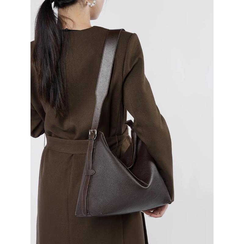 100% Genuine Leather Women's Handbag fashi niche shoulder underarm bag daily retro tote bag fashi crossbody bag as gift