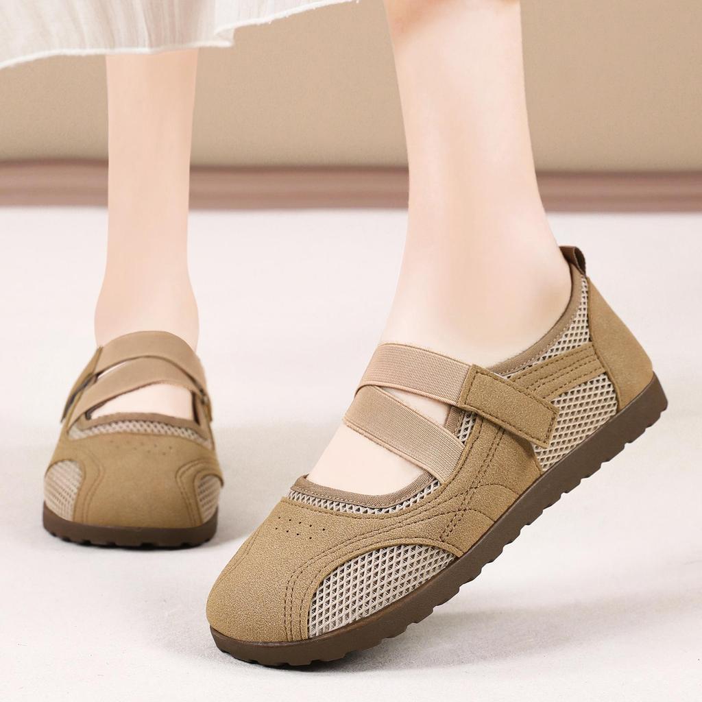 Women's Breathable Mesh Sports Mary Jane Ballet Flats