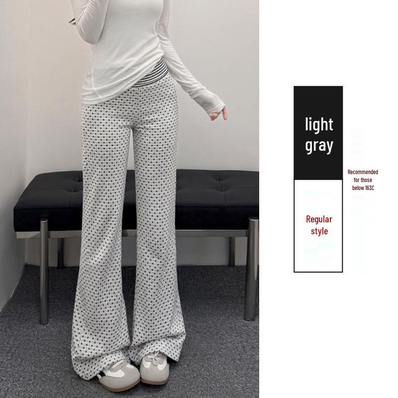 Women's American-Style Polka Dot High-Waisted Flare Yoga Pants - Slimming Spring/Summer Sportswear