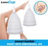 LunaCup Menstruationstasse Weiches Silikon wiederverwendbar Tampon Ersatz 2er