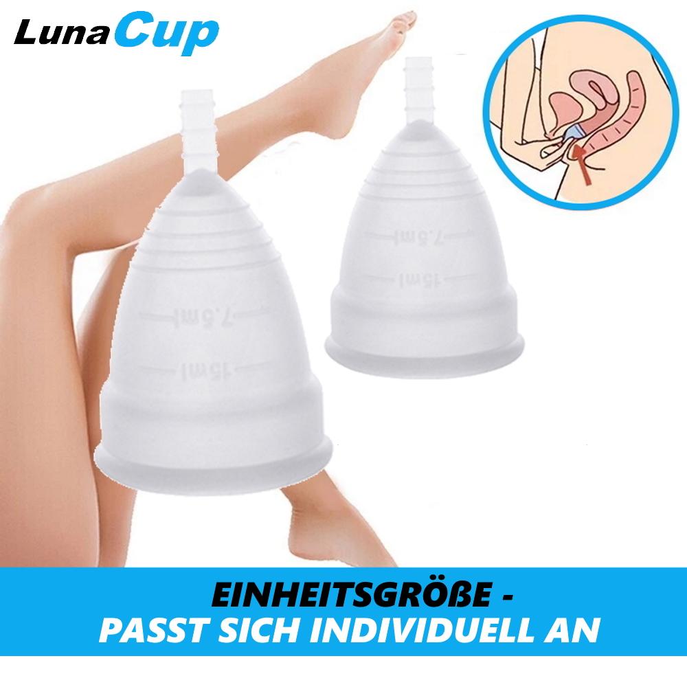 LunaCup Menstruationstasse Weiches Silikon wiederverwendbar Tampon Ersatz 2er