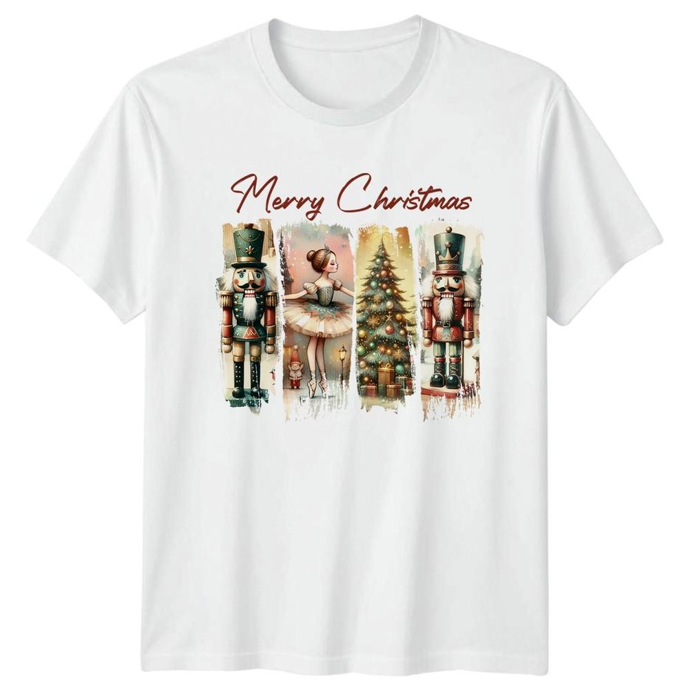 Merry Christmas Nutcracker Ballerina Holidays Christmas Unisexs Unisexs Graphic Tee S