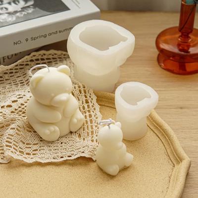 Kleine Bären-Dekoration, 3D-Kerzen-Seifenform, DIY-Kerzen-Epoxidform, handgefertigte Kerzen, Aromawachs-Seifenformen für Dekorationen