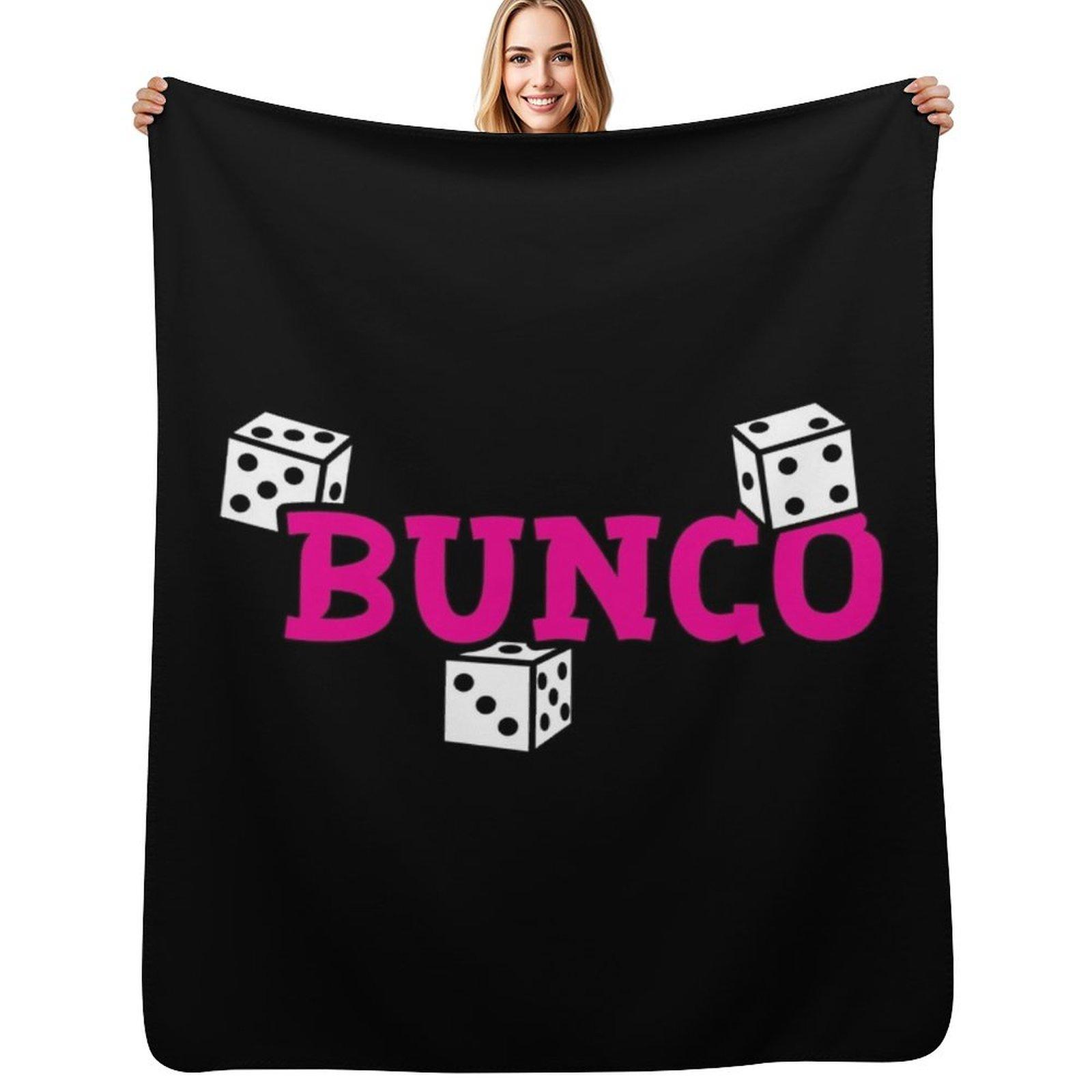 Bunco Spaced Dice Design Throw Blanket Modern Design Soft Blanket for Home Decor Size: 75*100cm, Weight: 230 GSM