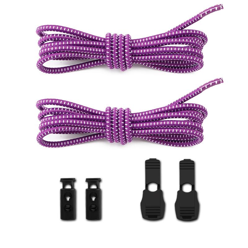 New 1Pair/3Pair Round Elastic Shoelace Unisex Quick-Release Shoelaces No-Tie Laces for Sneakers and Boots Shoe Laces