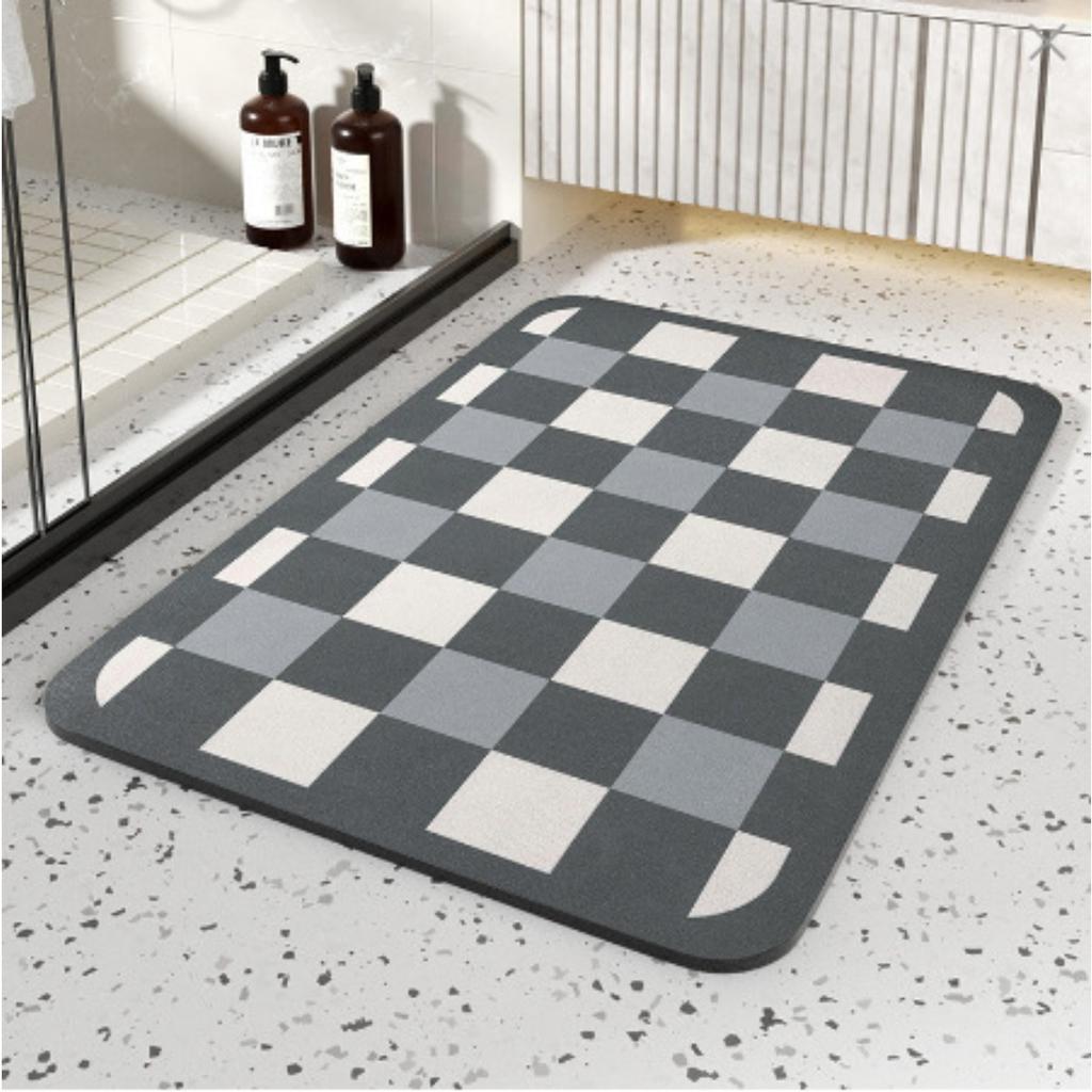 Modern Simple Toilet Absorbent Quick Dry Dirty Mat Bathroom Door Non-slip Wear-resistant Diatom Mud Mat