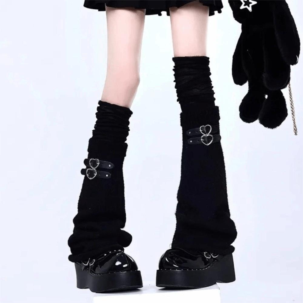 Over Knee Length Knitting Leg Warmers Y2k Flare Long Leggings New Thigh High Socks Girls