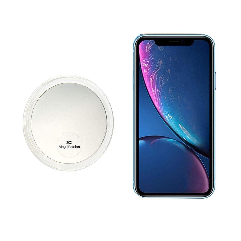 20x Magnifying Eye Makeup Blackhead Suction Storage Circular Cloth Gift for Her Mirror, Removal, Cup, Tweezers, Bag, Included,