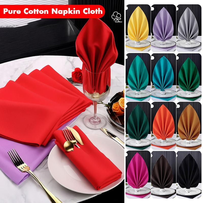 Cotton Western Table Napkins Reusable Placemat for Kitchen Wedding Decoration Hotel Special Absorbent No Lint Cup Wiping Cloth