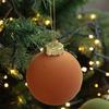 6Pcs Christmas Ball Ornaments Flocking Rustic Distressed Hanging Balls with Loop Farmhouse Xmas Decoration