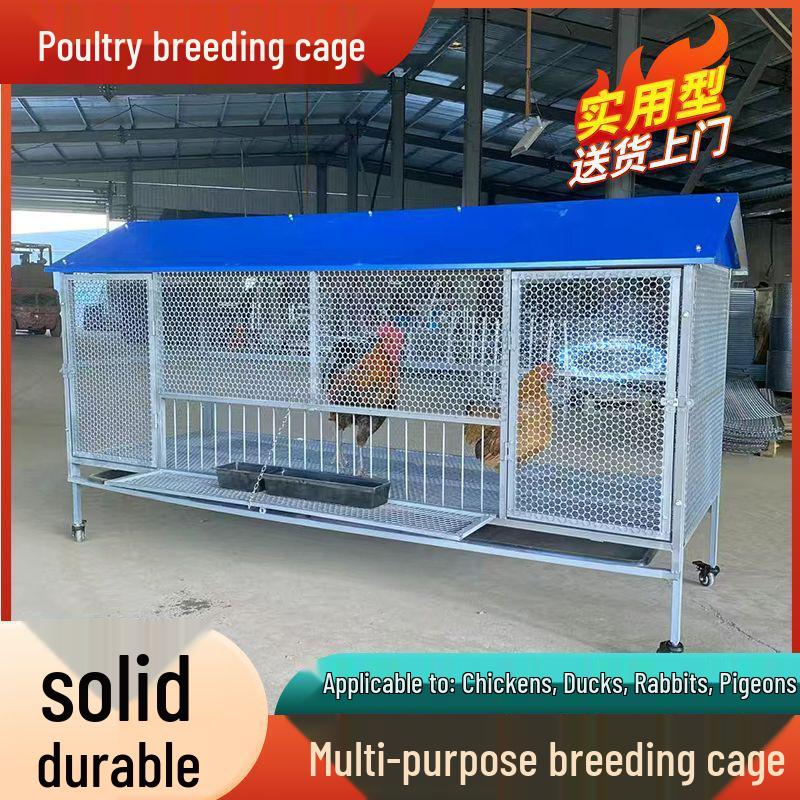 Rainproof Outdoor Chicken, Duck, Rabbit & Pigeon Coop with Anti-Rat Features