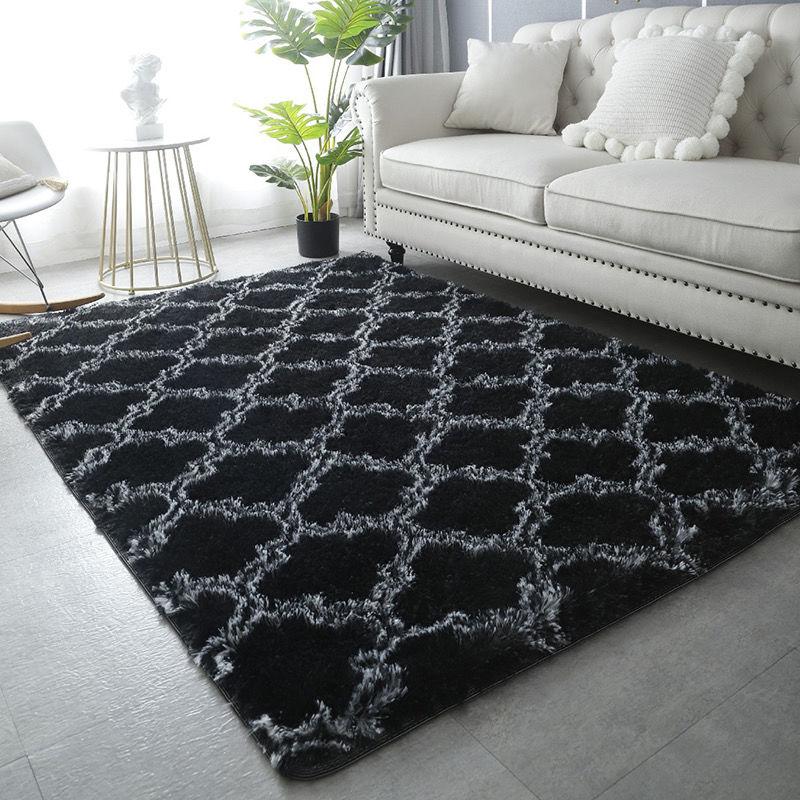 Plush Carpet Bedside Carpet Living Room Fully Covered Large Area Carpet Homestay Mat
