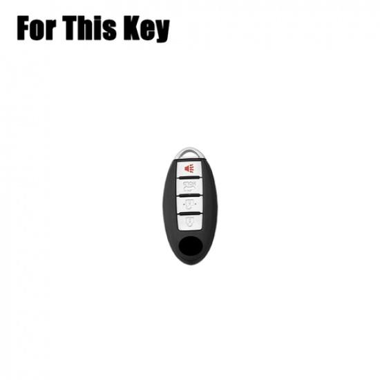 Zinc Alloy Leather Car Key Case Cover For Nissan Maxima Altima Rouge Pathfinder