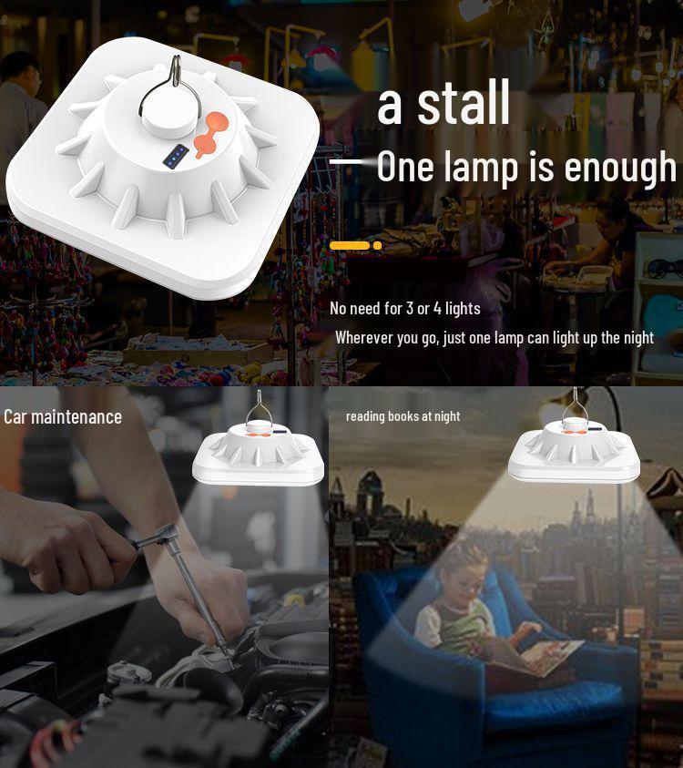 Super Bright Rechargeable LED Bulb: Waterproof Outdoor Night Light for Street Stalls, Households, and Emergencies