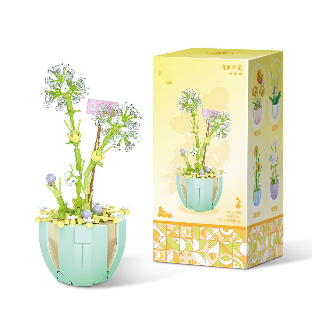 Blumenstrauß Mini Bausteine Konstrukteur Sets Block Modell Puzzle Zusammenbau Steine DIY Heimdekoration Kinderspielzeug Geschenk