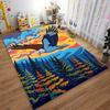 "Colorful Eagle Flying Over Forest and Sunset Art Style Carpet" Suitable for Use As an Anti-slip for Living Room Bedroom Sofas