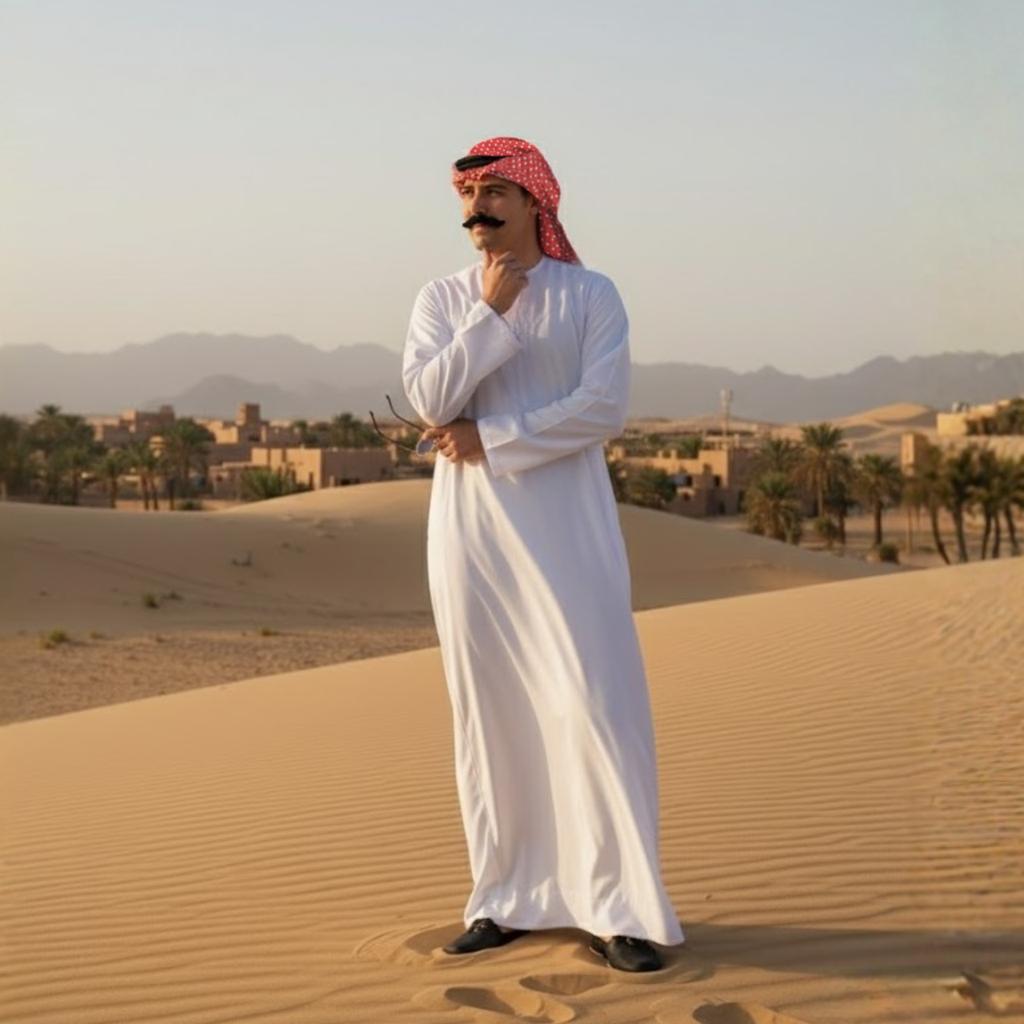 Travestimento da Scià Arabo Costume Arabo per Adulti Costume da Sultano Halloween L