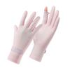 Sunscreen Gloves Summer Ice Silk Women's Outdoor Sports Ice Sensing Thin Breathable Non Slip Cycling Flip Touch Screen Gloves