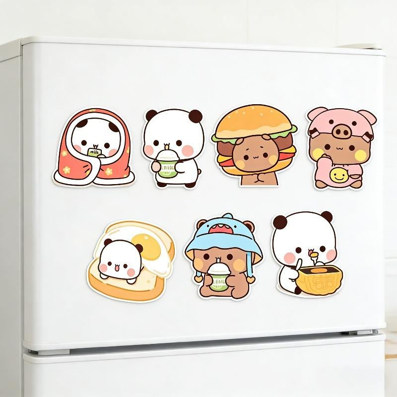 Bubu and Dudu Fridge Magnets Kawaii Panda Yier Refrigerator Magnets Sticker Home Decor Sticker Creative Anime Home Accessories