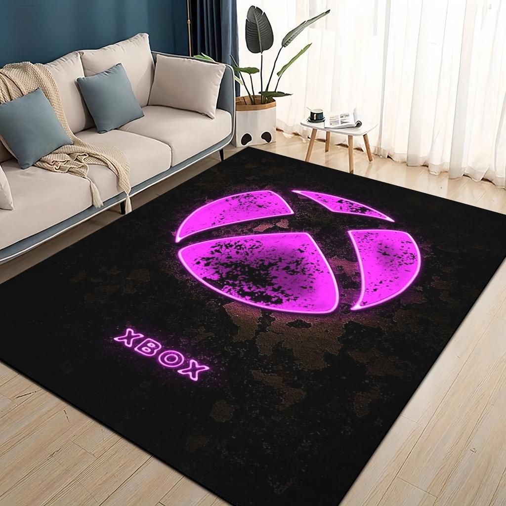 27 Styl Nový Xbox Herní Hráč Logo Hráč Koberec Koberec pro Obývací Pokoj Ložnice Bytová Dekorace, dětská Hra Protiskluzový pro Pohovku Rohožka