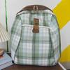 Plaid Travel Backpack Student Schoolbag Class Commuter Backpack