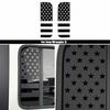 Heckseitenscheiben-Zierleisten Aufkleber für Jeep Gladiator JT JL 18+ 4-Türer US-Flagge